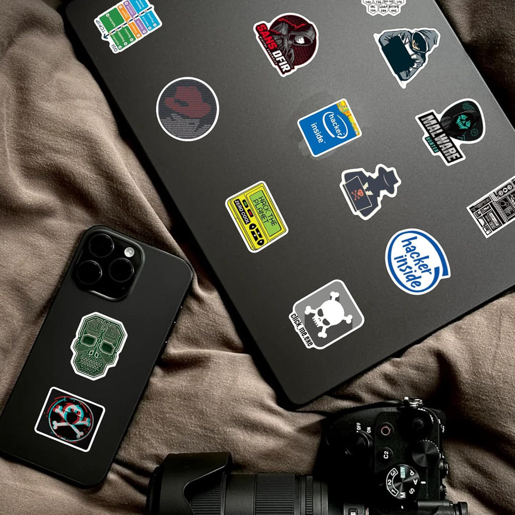 50PCS Hacker Stickers,Cybersecurity Stickers for Laptop | Waterproof Cyber Security Decors for Water Bottle Skateboard Luggage, Gift for Developers, Coders, Programmers