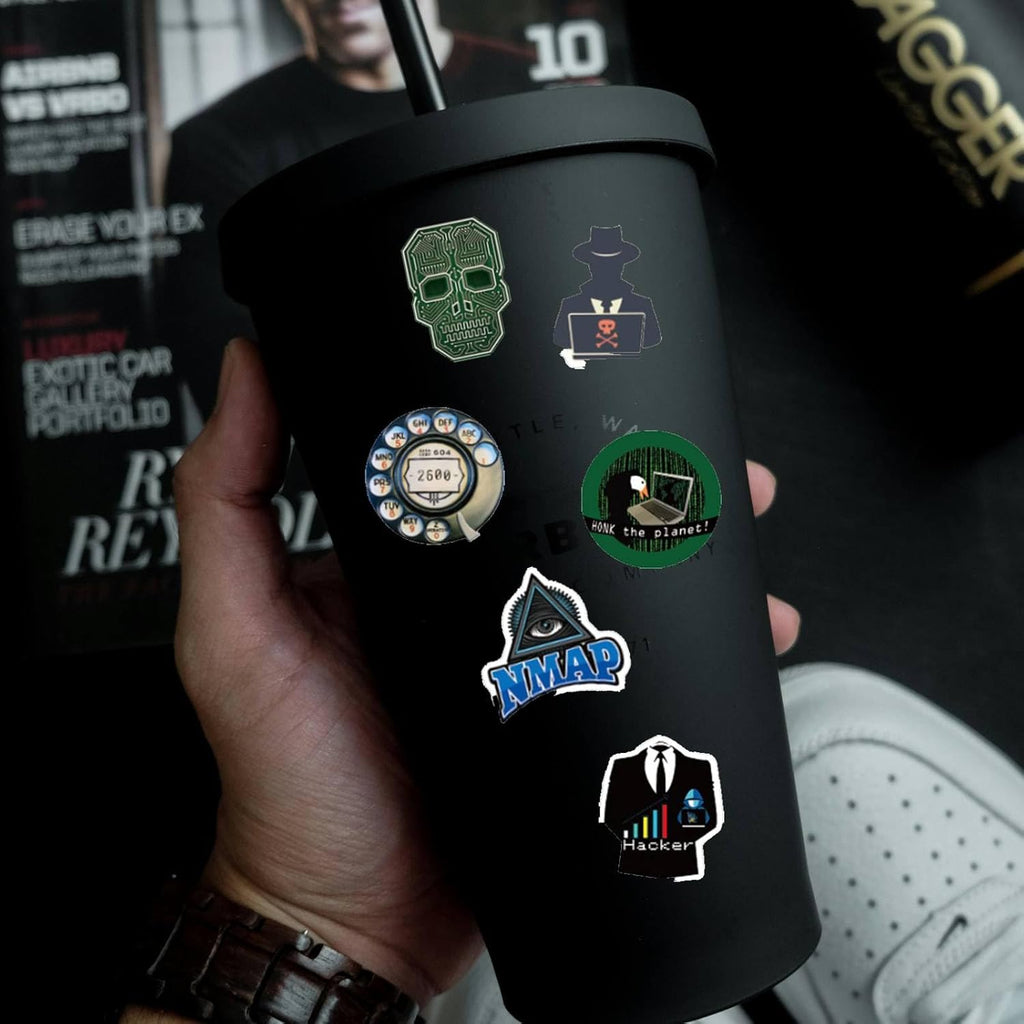 50PCS Hacker Stickers,Cybersecurity Stickers for Laptop | Waterproof Cyber Security Decors for Water Bottle Skateboard Luggage, Gift for Developers, Coders, Programmers