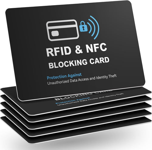 6 Pack RFID Blocking Cards, Safe Guard Card Protector for Debit Credit Card, Passport, RFID Blocker for Wallet Purse, Protection against Unauthorized Scanning and Data Theft