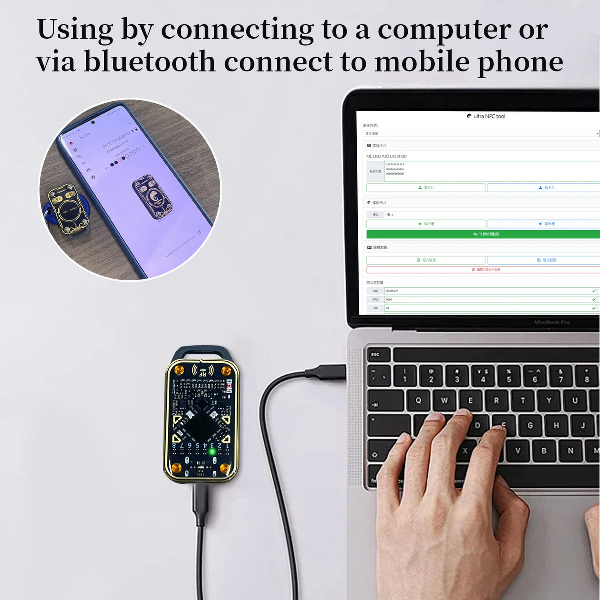 RFID Chameleon Ultra Key Smart Chip Writer 13.56Mhz IC Clone Copier 125Khz ID Duplicator Proxmark Programmer
