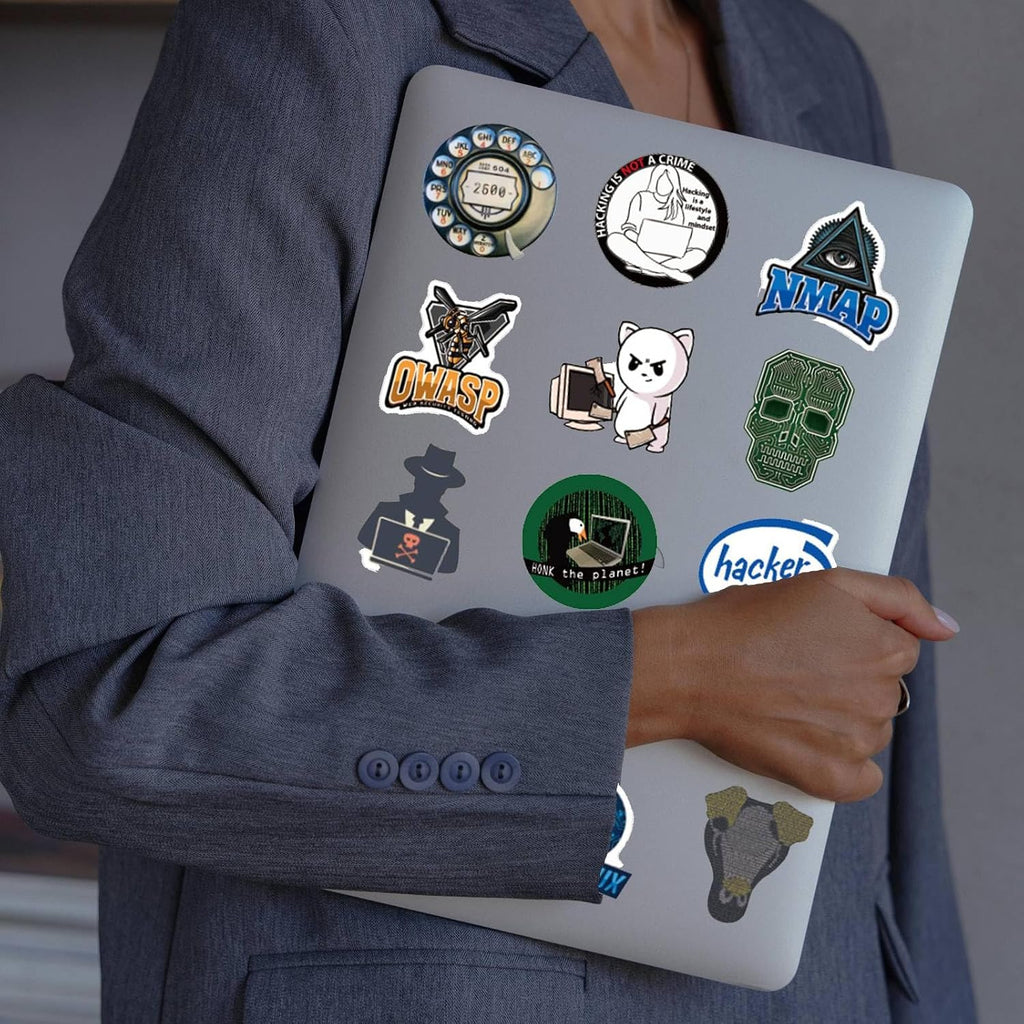 50PCS Hacker Stickers,Cybersecurity Stickers for Laptop | Waterproof Cyber Security Decors for Water Bottle Skateboard Luggage, Gift for Developers, Coders, Programmers