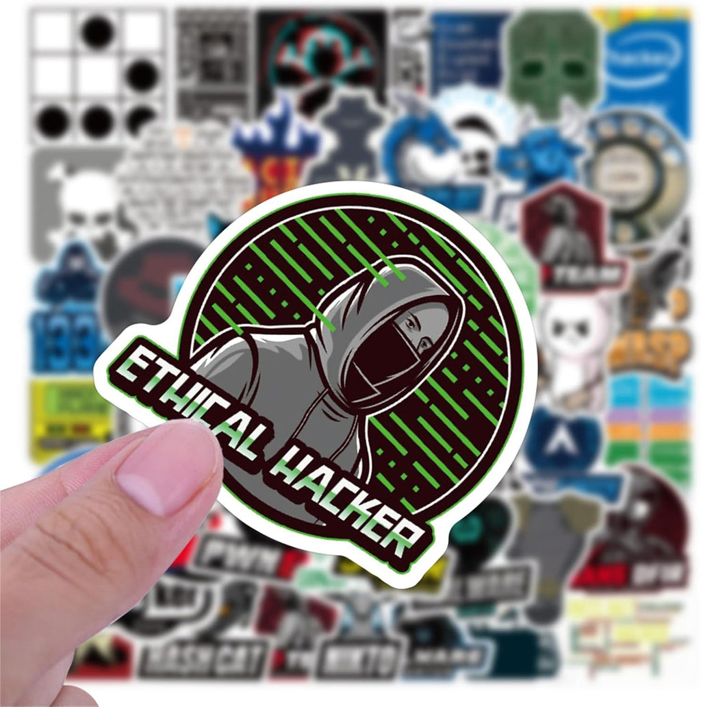 50PCS Hacker Stickers,Cybersecurity Stickers for Laptop | Waterproof Cyber Security Decors for Water Bottle Skateboard Luggage, Gift for Developers, Coders, Programmers