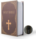 Small Sized Diversion Book Safe Storage Box, Dictionary Secret Safe Can with Security Combination Lock/Key, Diversion Book Hidden Safe (Combination, Bible)