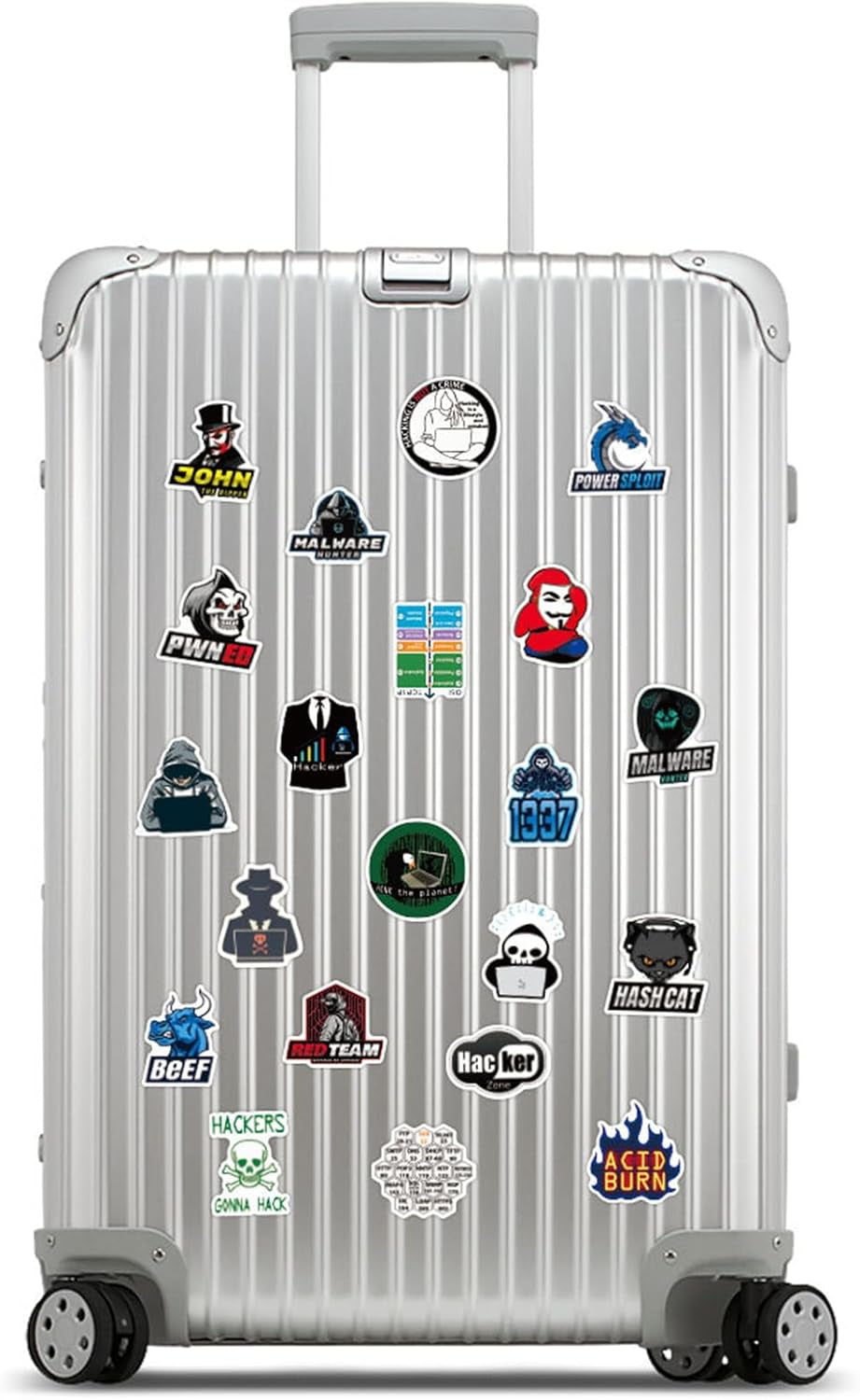 50PCS Hacker Stickers,Cybersecurity Stickers for Laptop | Waterproof Cyber Security Decors for Water Bottle Skateboard Luggage, Gift for Developers, Coders, Programmers